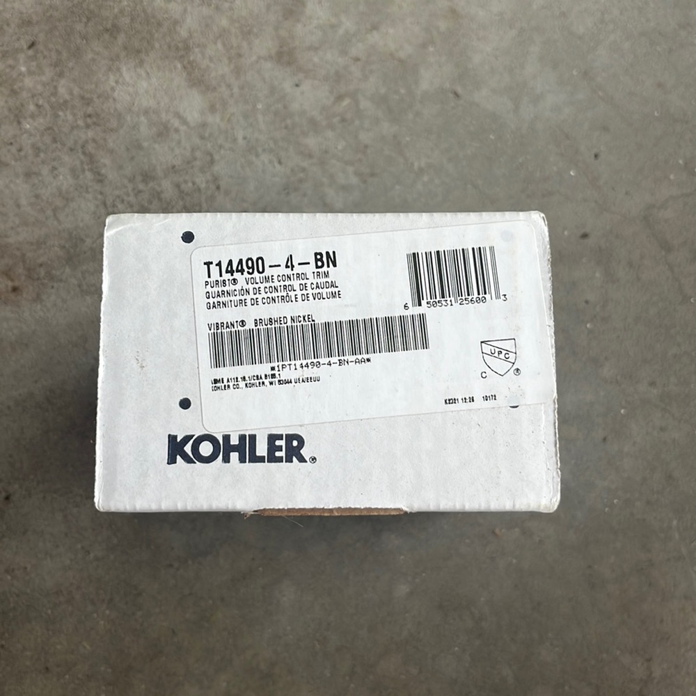 KOHLER Purist Volume Control Trim, Brushed Nickel
